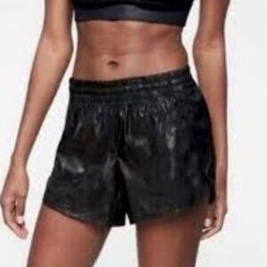 Athleta Camo Racer Run Short 4.5" - XXS Black